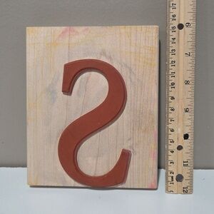 S Monogram Capital letter Rubber stamp